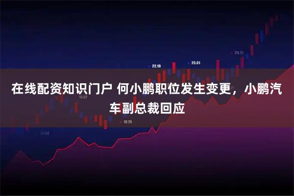 在线配资知识门户 何小鹏职位发生变更，小鹏汽车副总裁回应